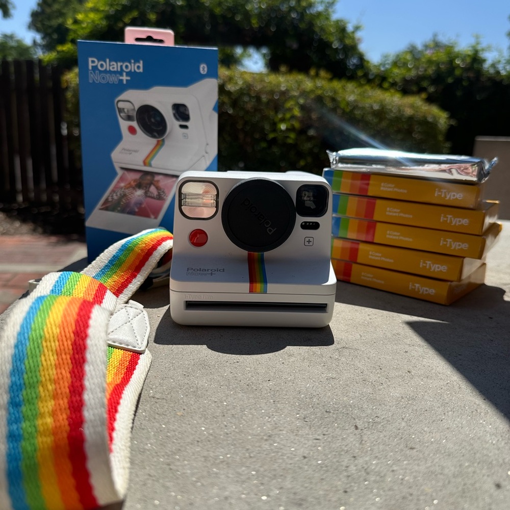 Polaroid Now+ White Instant Film Camera w/6 packs of film